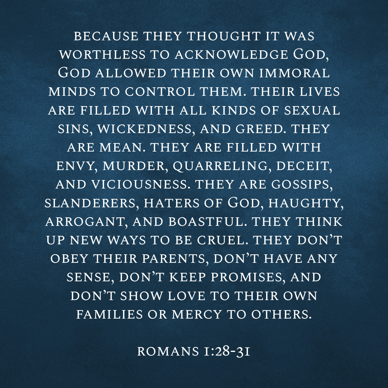 Romans 1_28-31